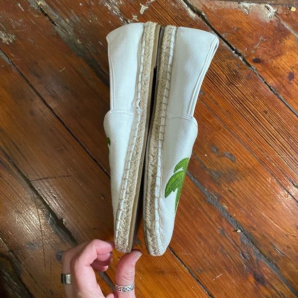 Sam Edelman 🐾 White Tropical Graphic Leni Slip-On Espadrille Shoes, Sz 8 - Picture 4 of 7